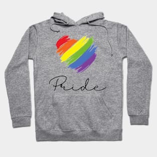 White Pride Heart Hoodie